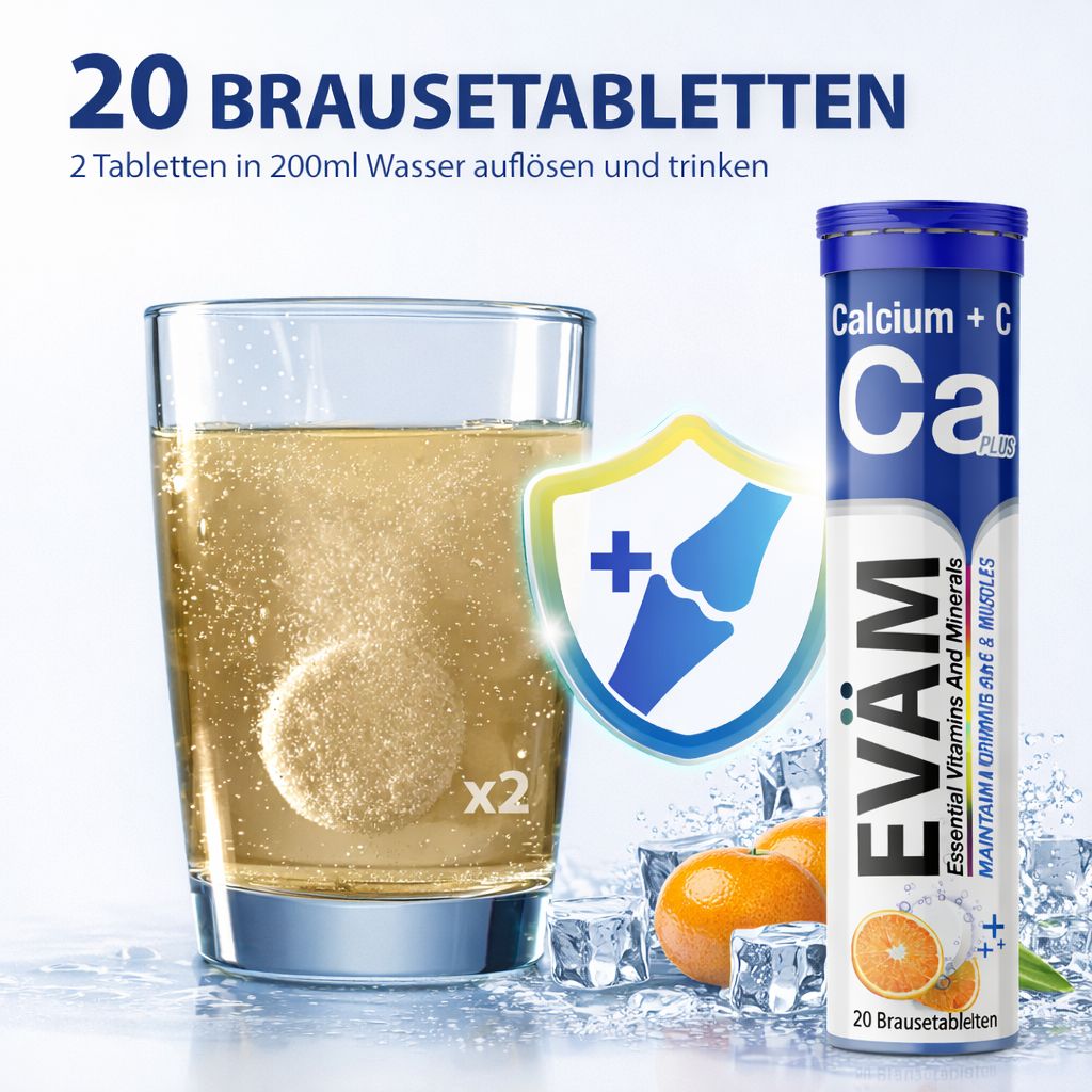 EVÄM Calcium + Vitamin C Brausetabletten - 24 Set