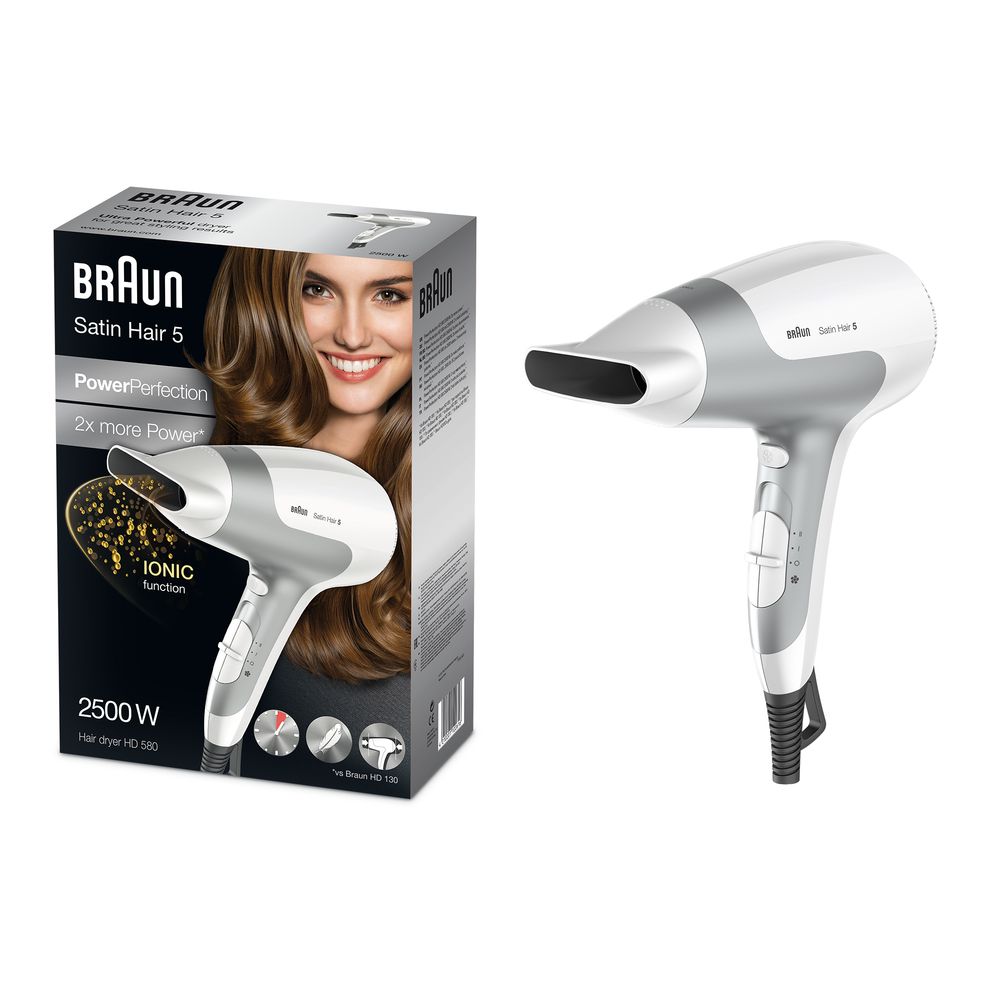 Braun - Haartrockner 'Satin Hair 5 HD 580 Power Perfection solo' in Weiß 1 St Sonstige