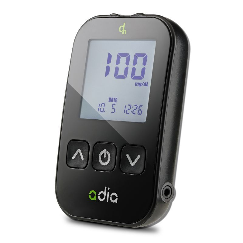 adia Blutzuckermessgerät (mg/dl) Set + 110 Blutzuckerteststreifen + 110 ...