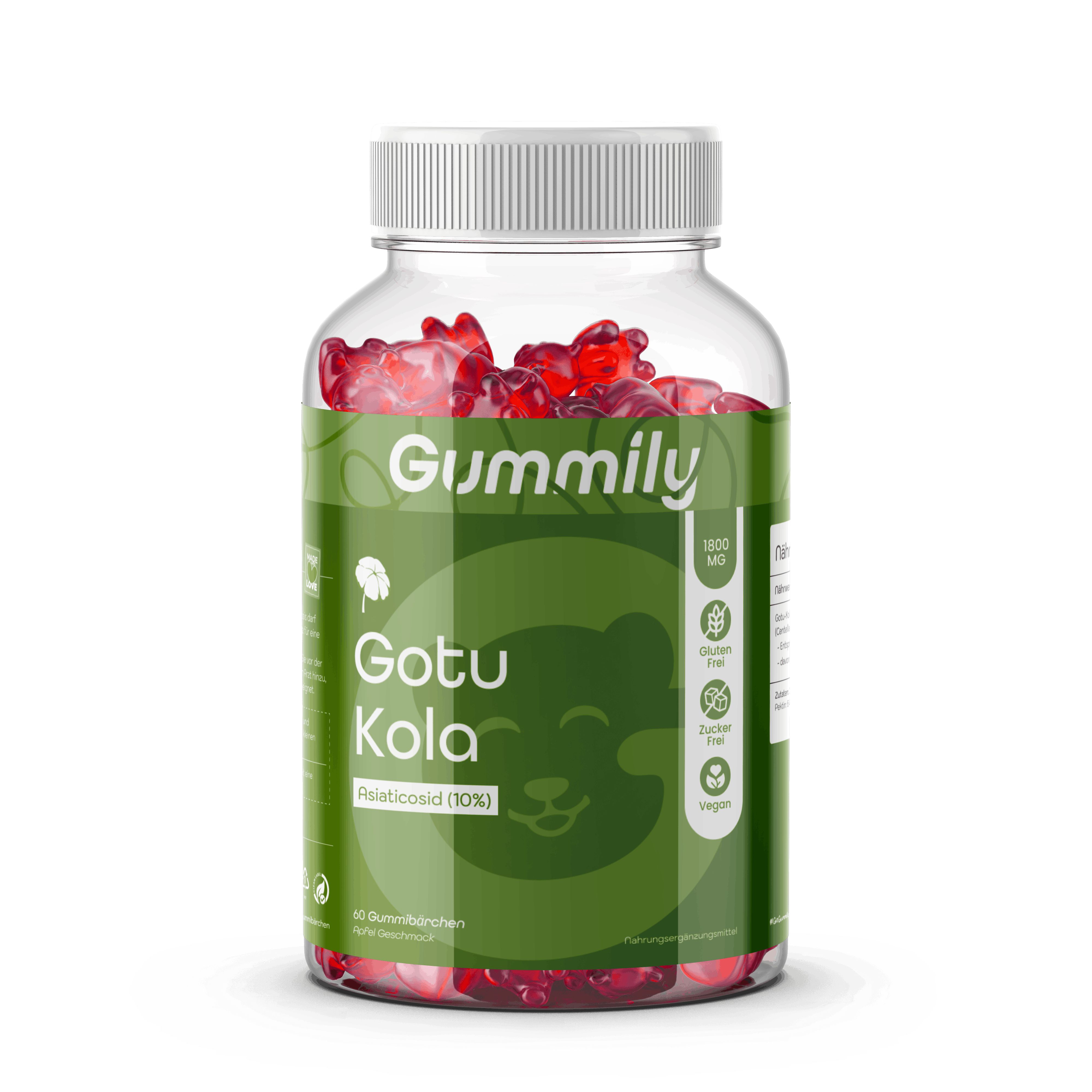 Gummily® Gotu Kola Extrakt Gummies ( 10% Asiaticosid ) - 2-Monats-Vorrat 250 mg 60 St Gummibärchen