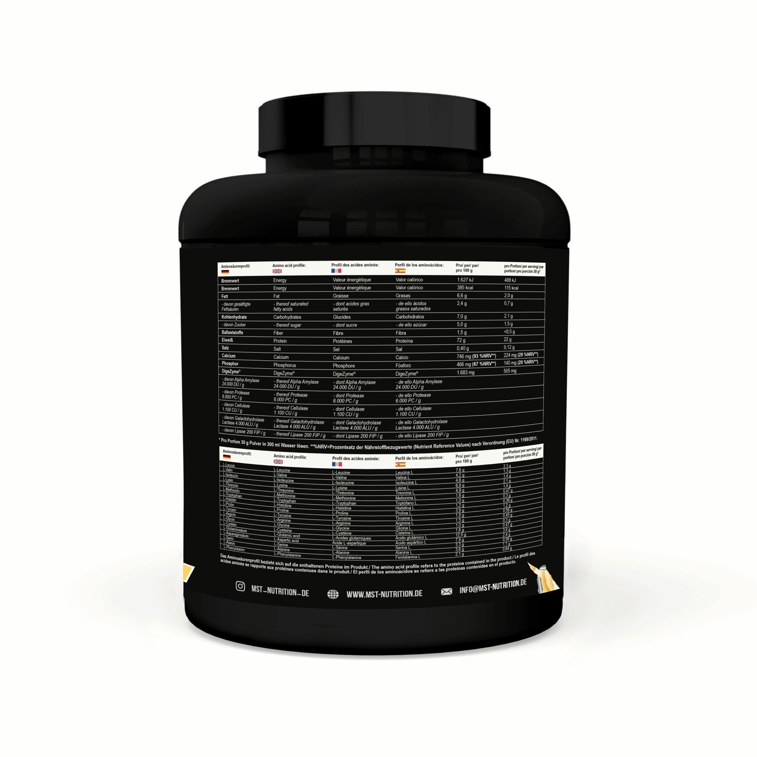 MST - Best Whey Protein + Enzyme Mango Peach 2,01 kg Pulver zur Herstellung einer Lösung zum Einnehmen