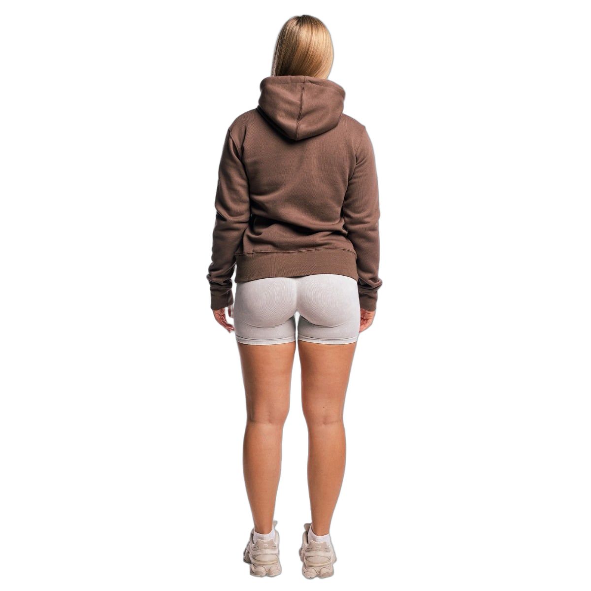 GymBeam Hoodie Damen regular mit Kapuze und Taschen in Cocoa