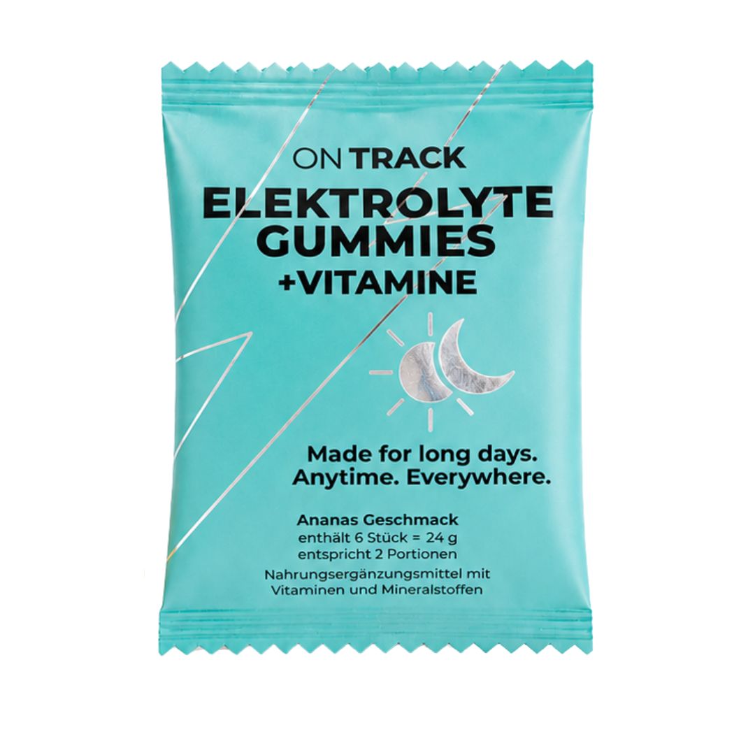 OnTrack Nutrition Elektrolyte Gummies To-Go Ananas Geschmack - Magnesium, Vitamin C und B3,B5,B12 6 St Gummibärchen