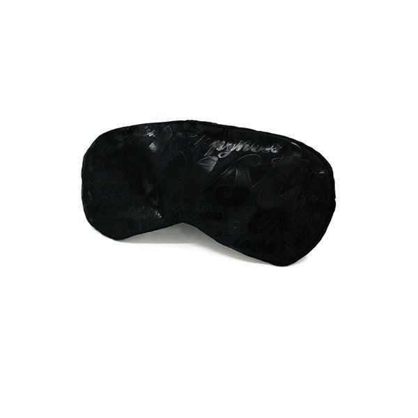 Schwarze Schlafmaske mit Muster.