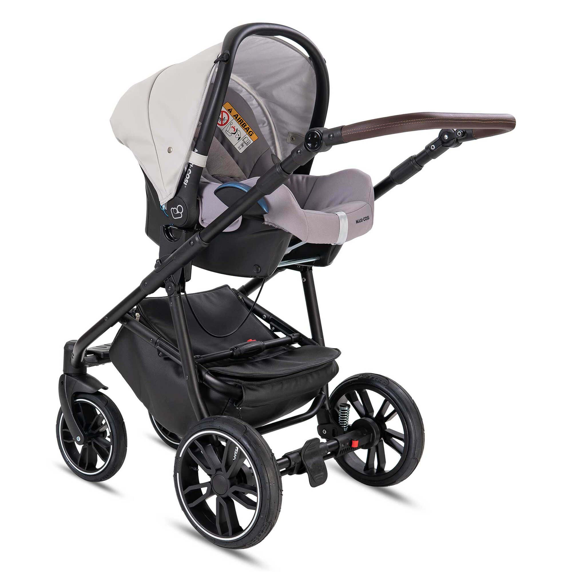 Minigo Beat 2 in 1 Kombikinderwagen GEL Reifen, Light Grey