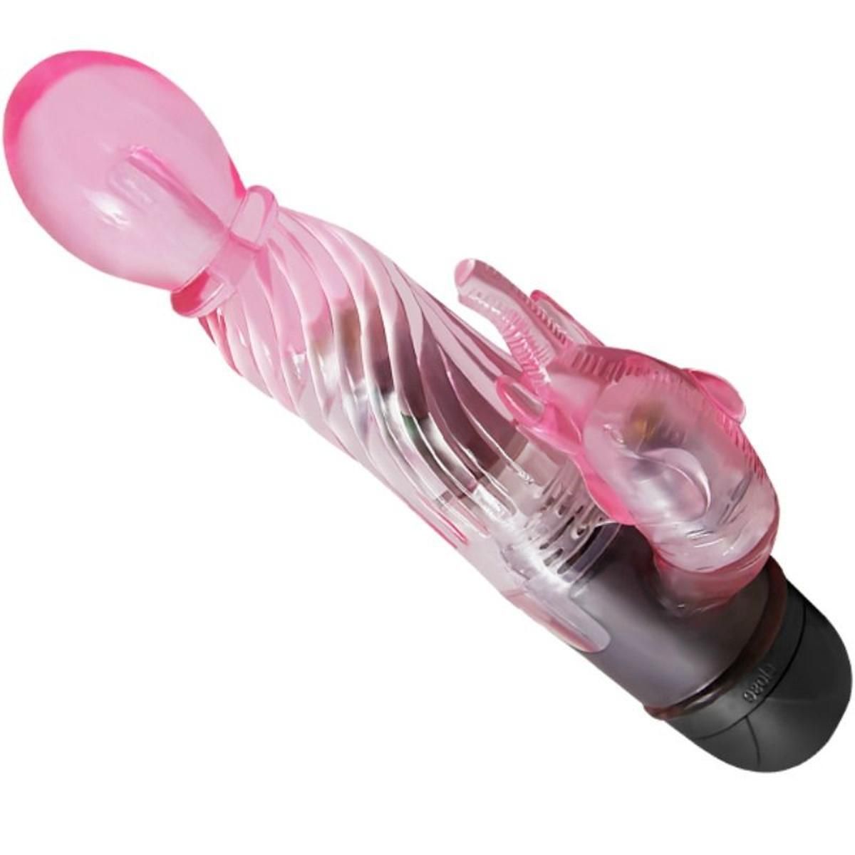 Rabbitvibrator mit Klitorisstimulator im Elefanten-Design  | 10 Vibrationsmodi | Baile