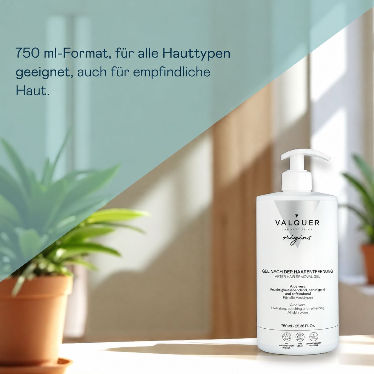 Valquer Laboratoires Origins After Hair Removal Gel, 750 ml.