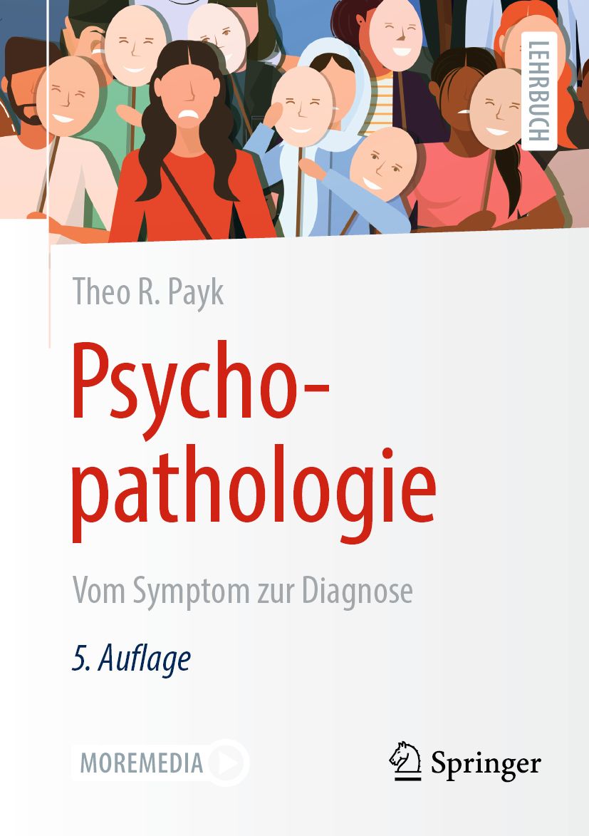 Buchcover: Psychopathologie, Theo R. Payk. Titel in Rot. Untertitel: Vom Symptom zur Diagnose. 5. Auflage. Springer-Logo.