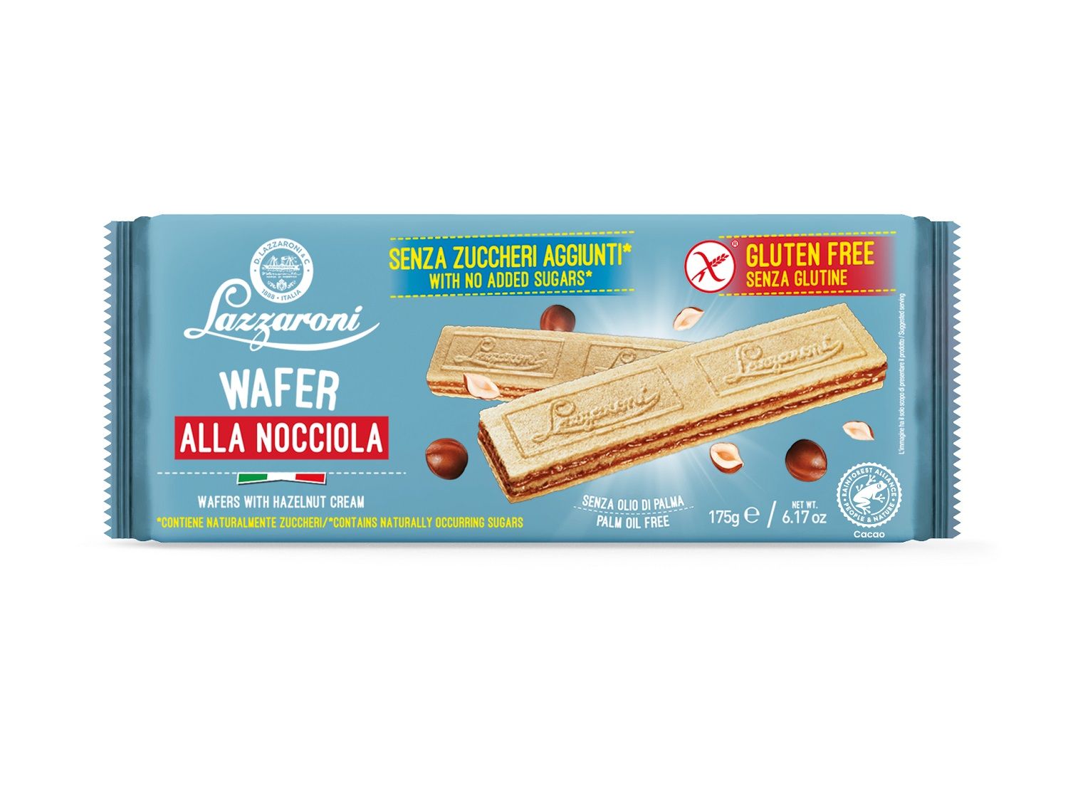 Wafer Senza Glutine alla Nocciola - Lazzaroni