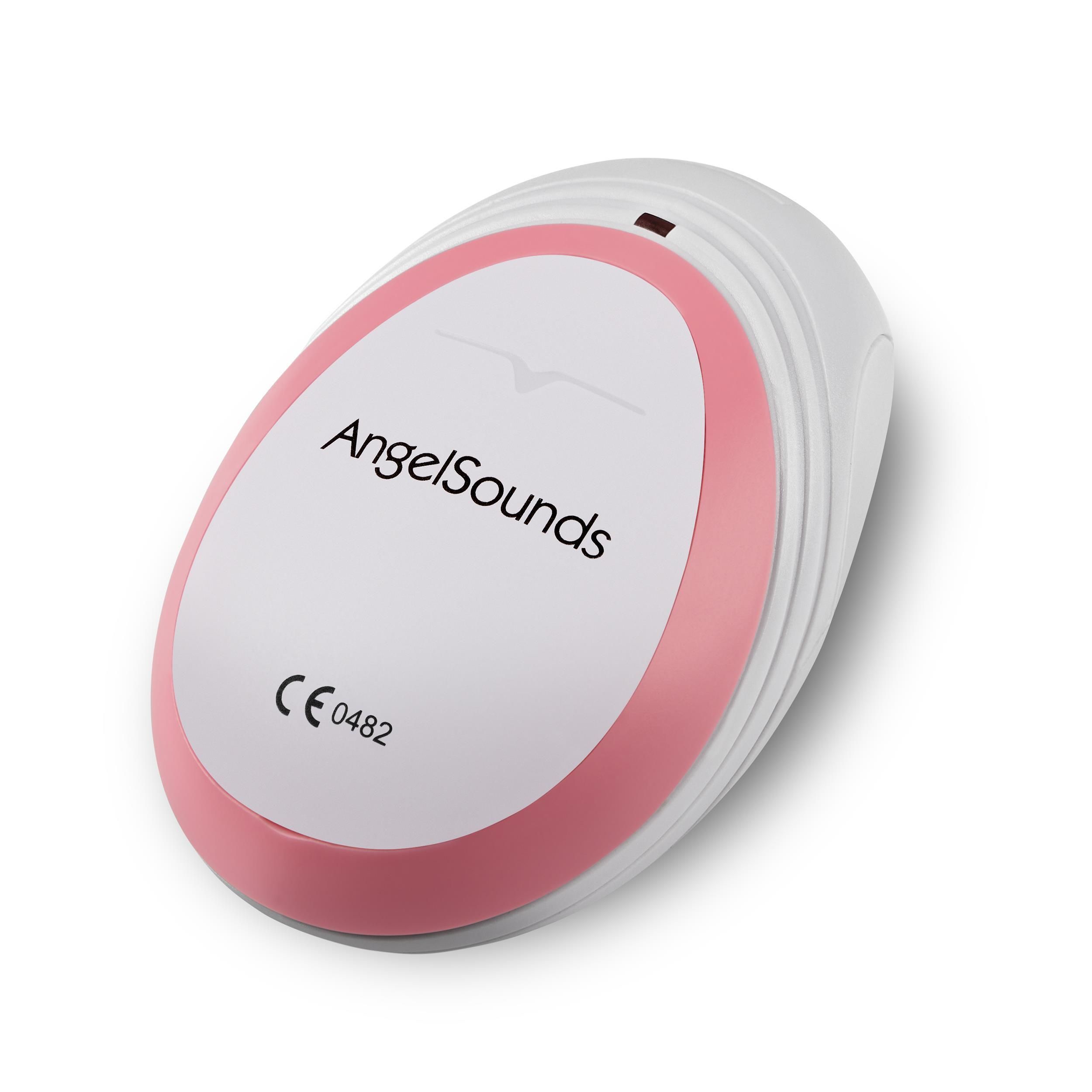 AngelSounds - JPD-100S(mini) Solo - Ultraschall Fetal-Doppler - Cremeweiß-Pink