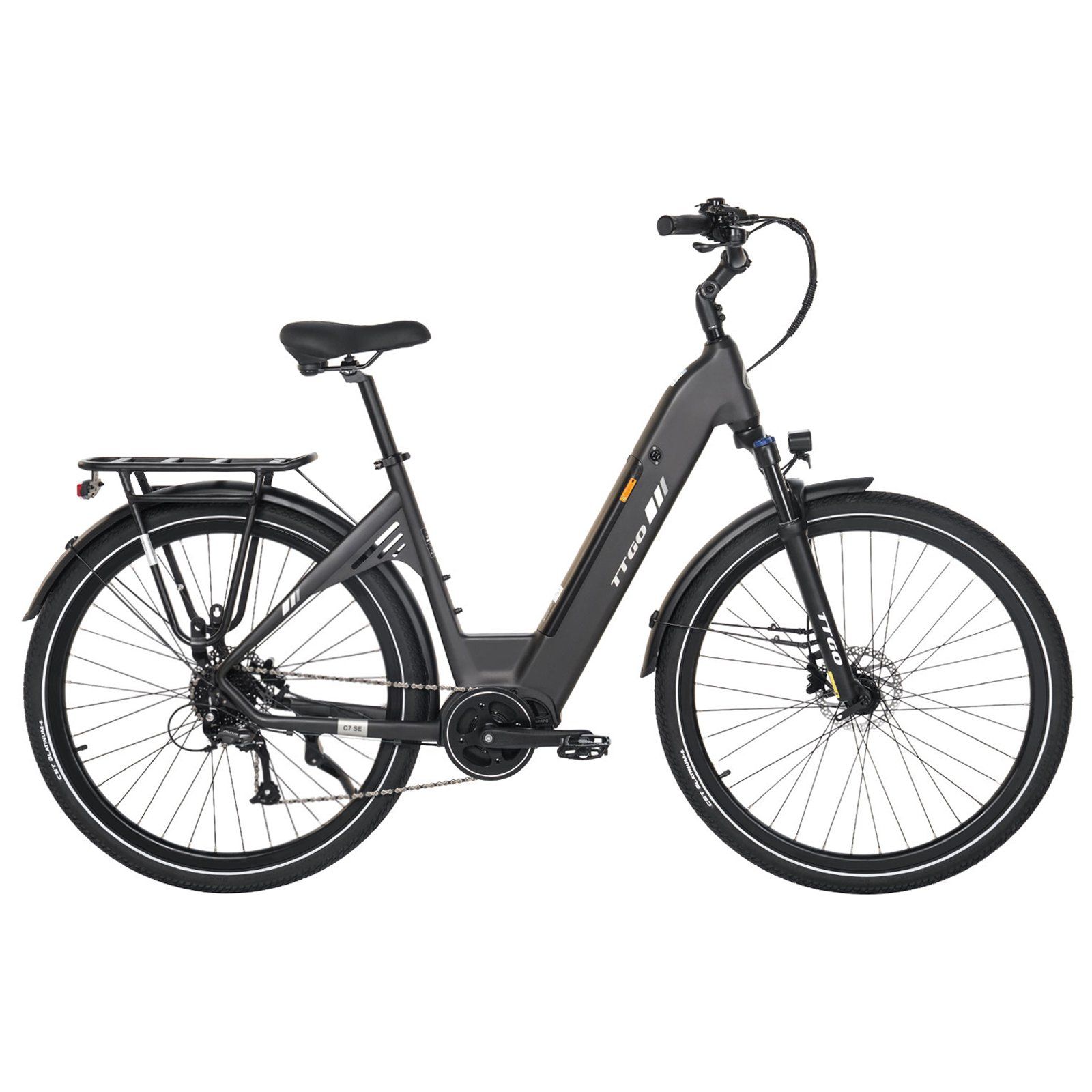 TTGO C7 SE E-Bike, 36V 18Ah E-Bike mit großer Reichweite und Bafang-Mittelmotor