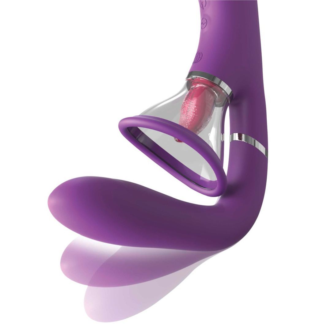 Vibrator „Her Ultimate Pleasure Pro“ | mit 2 Klitoris-Saugschalen | Fantasy For Her