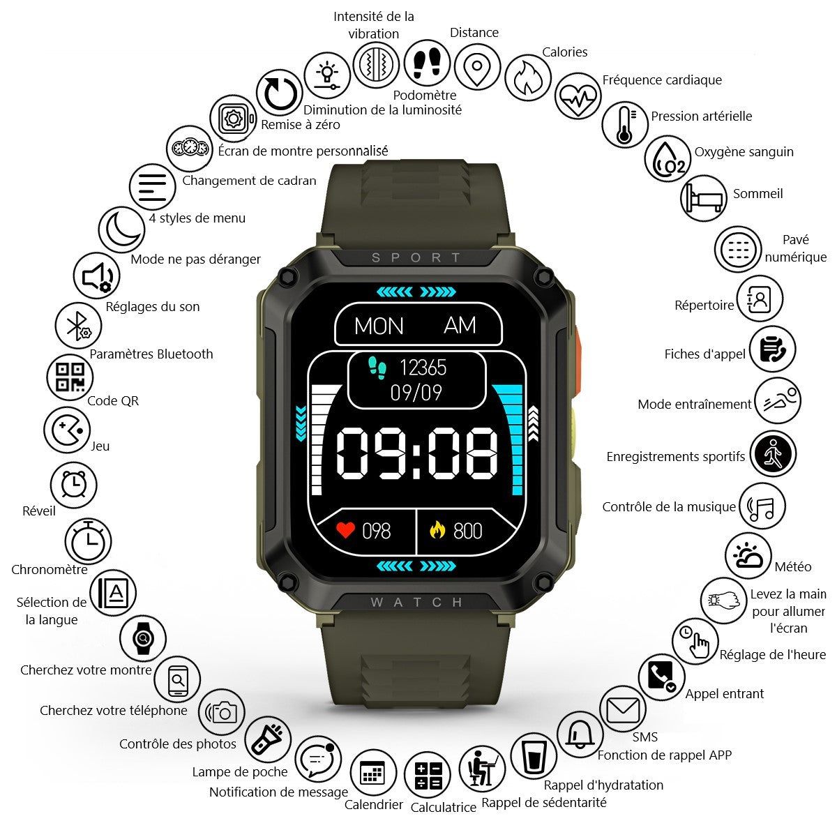 Platyne Multifunktionale Smartwatch