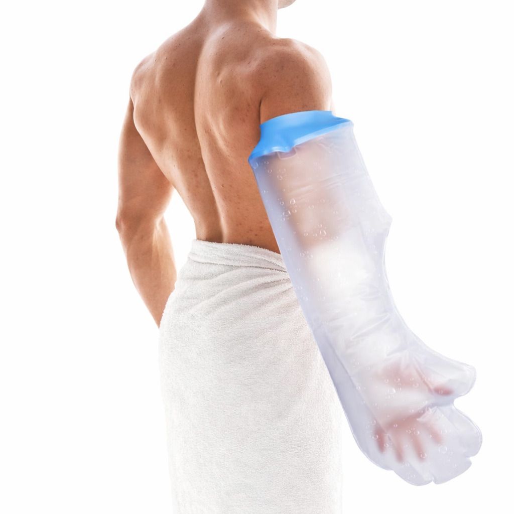 Wasserdichter Arm Duschschutz, wiederverwendbare TPU Schutzhülle mit elastischem Silikonring 1 Pc Schutzhüllen