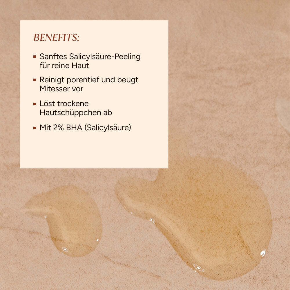 JUNGLÜCK BHA Peeling - reduziert Glanz & befreit deine Poren, mit 2% BHA & Bio Aloe Vera