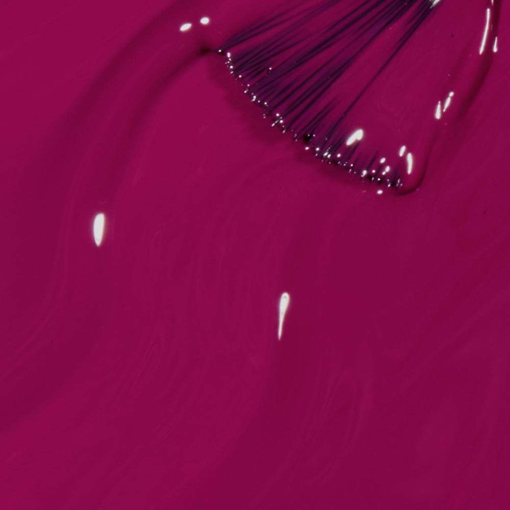 Burgunderfarbener Nagellack mit Pinsel. Nahaufnahme, glänzende Textur.