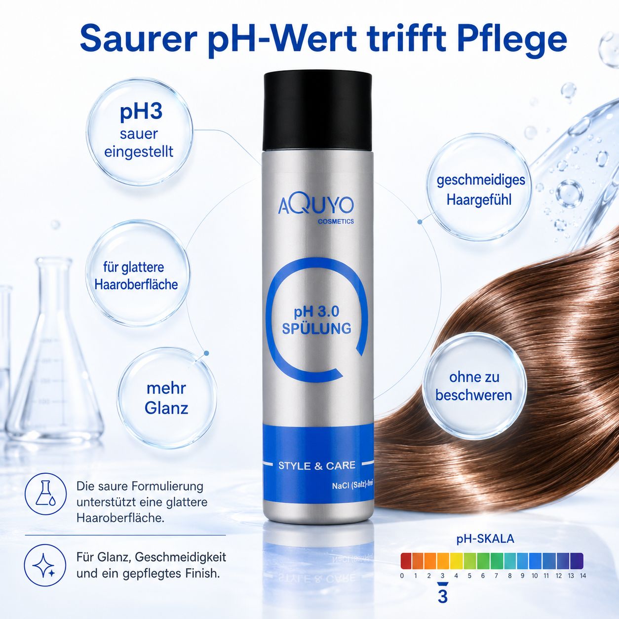 pH 3.0 Sauerspülung für coloriertes & strapaziertes Haar