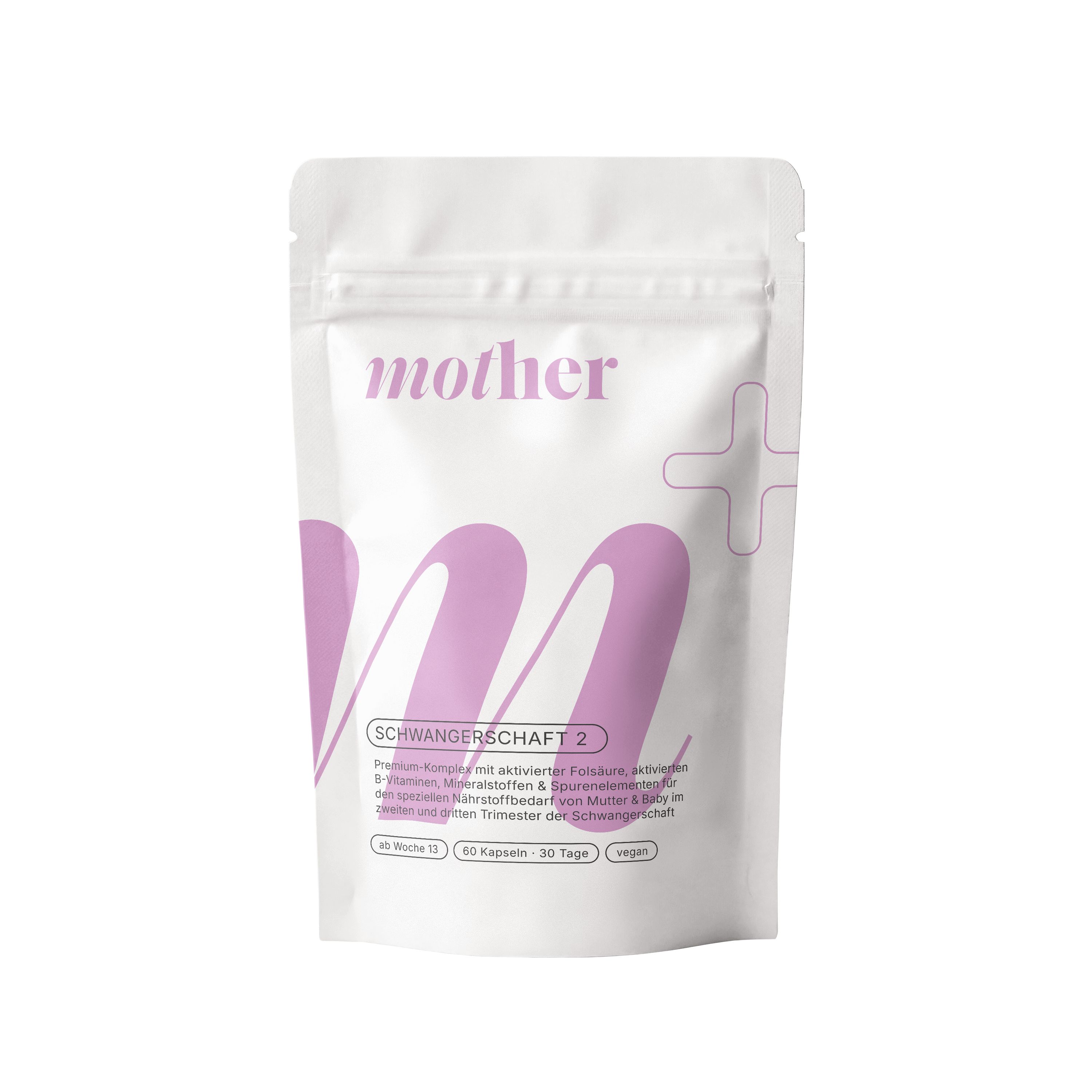 mother+ Schwangerschaft 2 Premium-Komplex 58 g Kapseln