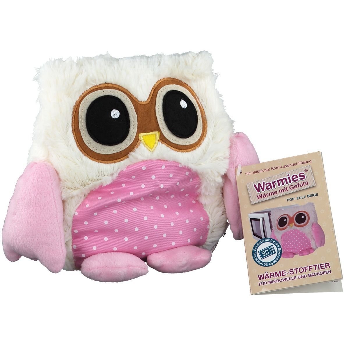 Warmies POP Eule beige/rosa