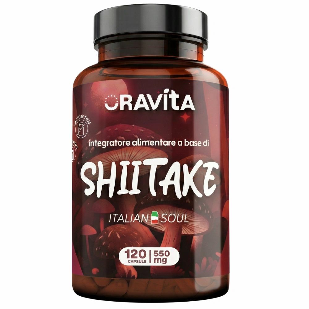 Oravita SHIITAKE Estratto Titolato 30% per Colesterolo, Immunità e Vitalità 120 Capsule