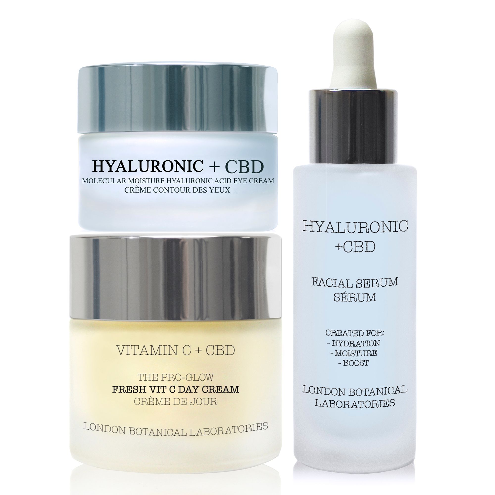 London botanical loboratories Hyaluron + CBD Gesichtspflege Set