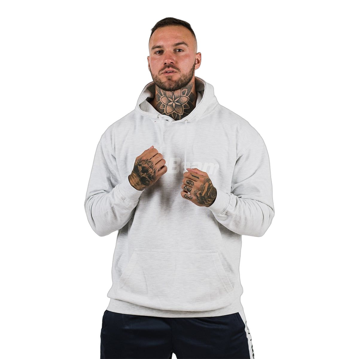 GymBeam Herren Hoodie PRO mit Kapuze und regulärer Passform in Grau