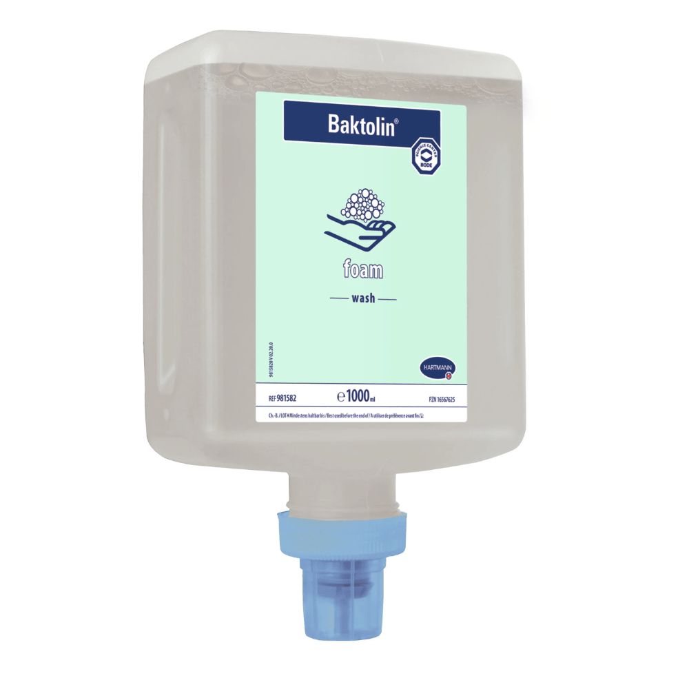 Baktolin Schaum-Waschmittel in 1000ml Flasche mit Spenderventil.