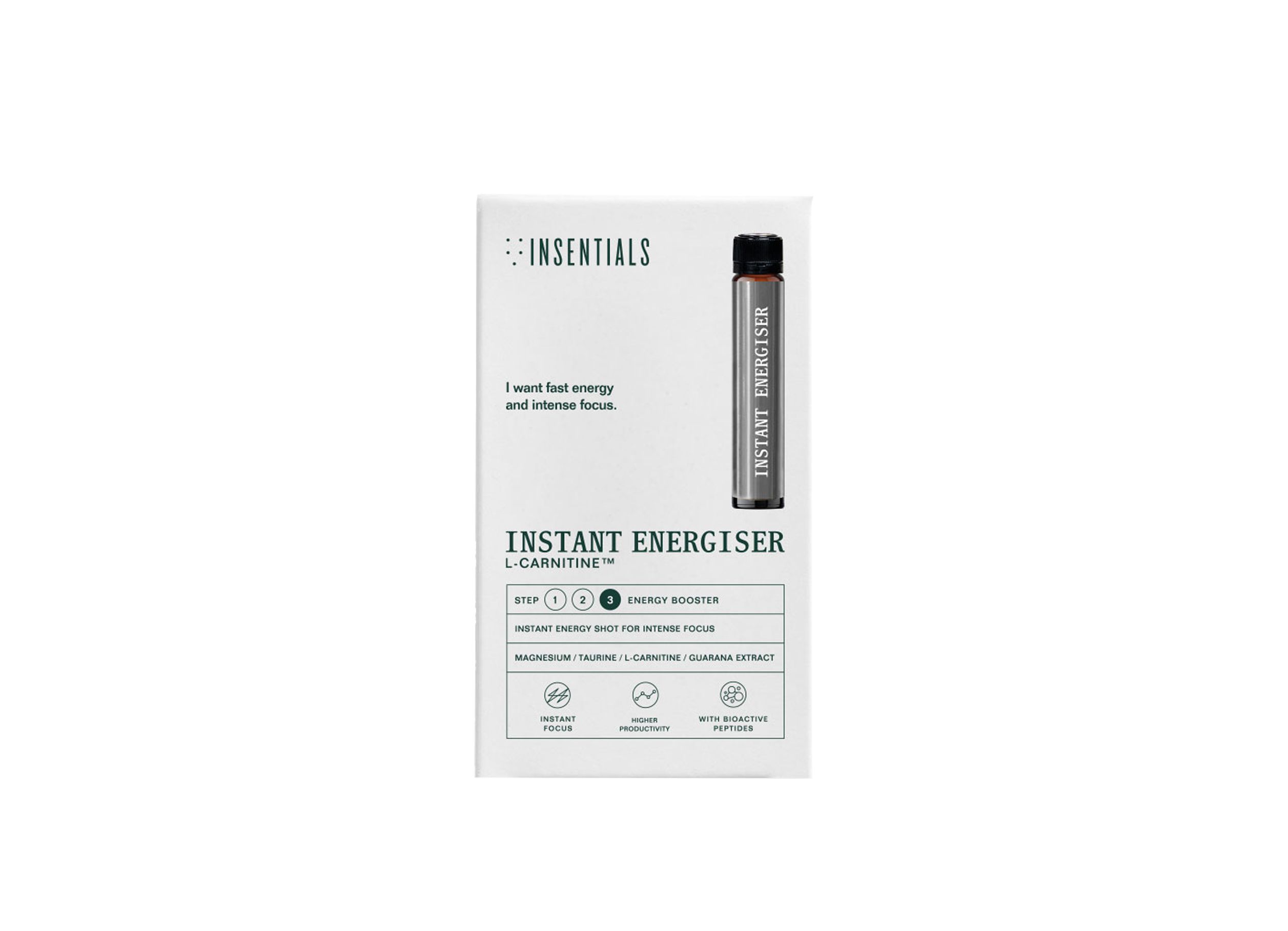 Insentials - Shot energizzante istantaneo - energia e concentrazione senza zucchero in un - 6 shot