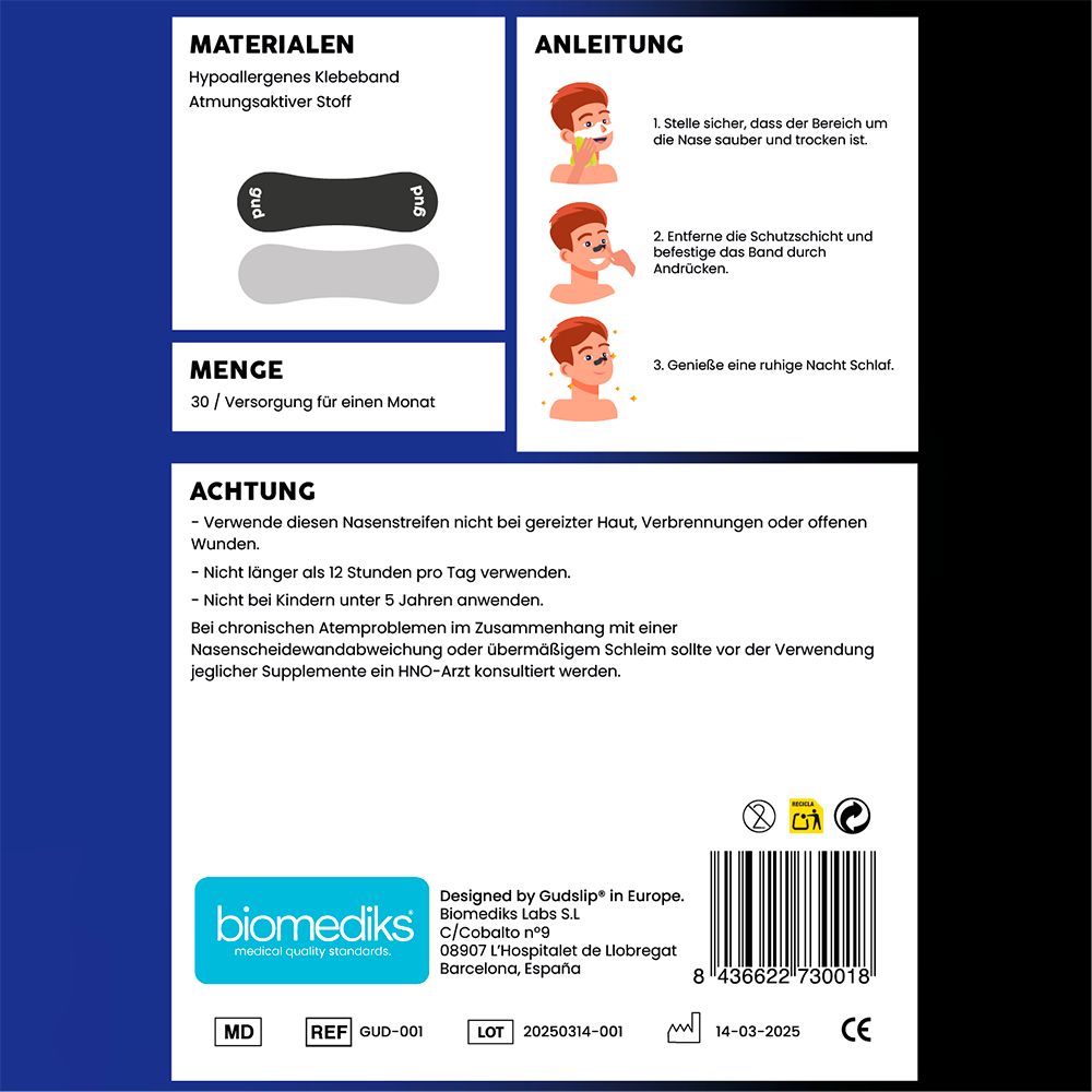 gudslip®beauty Nasenpflaster für die Nacht