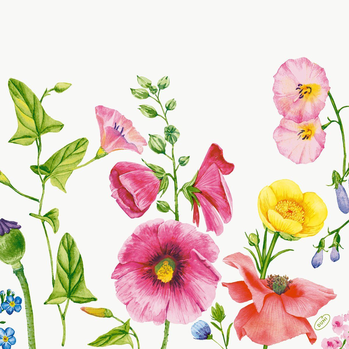 Servietten 40x40 4-lagig Klassik Flowy Meadow Papierservietten 50 St Tücher