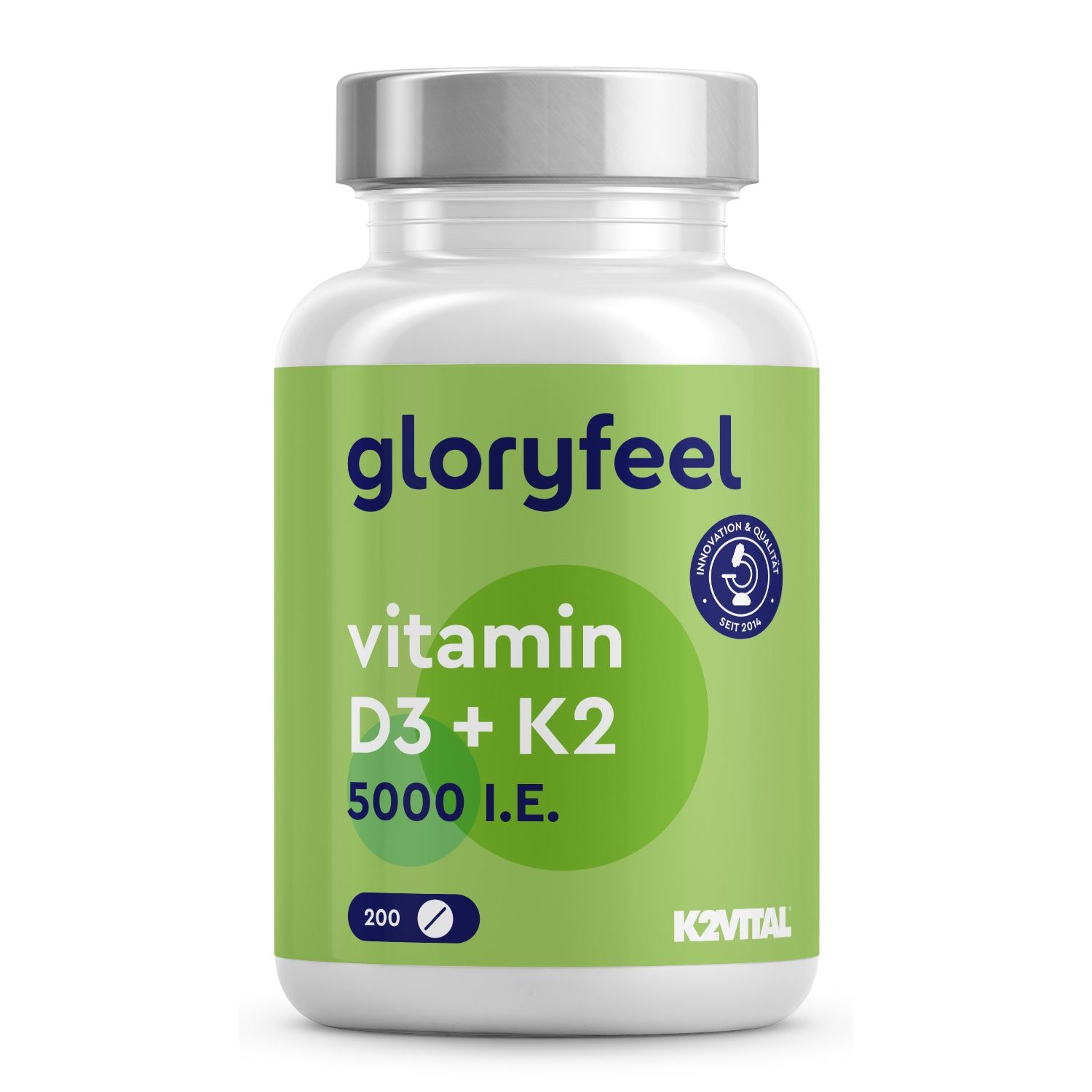 gloryfeel® Vitamin D3 K2 (K2VITAL® von Kappa) 5.000 I.E. Tabletten 200
