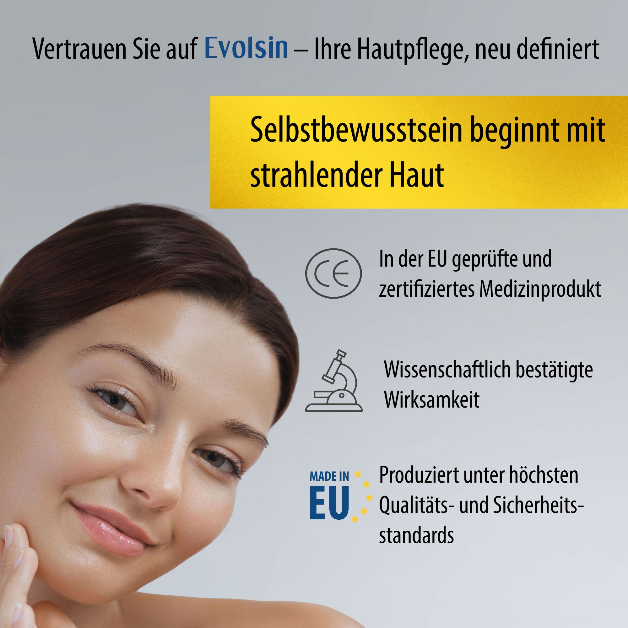 Produktverpackung und Creme-Tube. Text: EVOLSIN® Anti Pigmentflecken Creme. Für Pigmentflecken, Melasmen und Altersflecken.