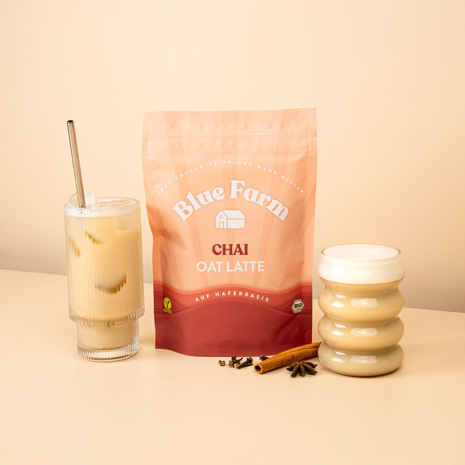 Blue Farm Chai Oat Latte mit Vitalpilz Reishi (bio) 300 g Pulver