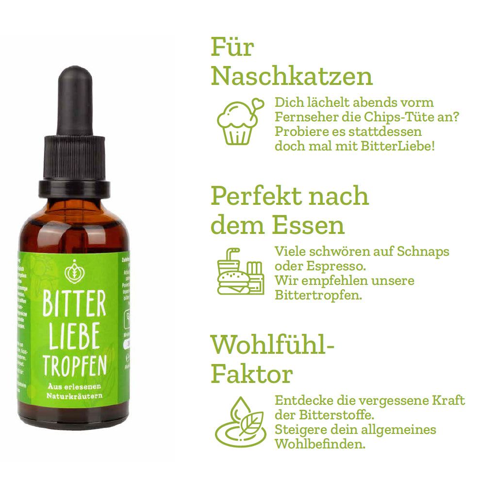 BitterLiebe Bittertropfen - Bitterstoffe Tropfen nach Hildegard von Bingen mit Löwenzahn
