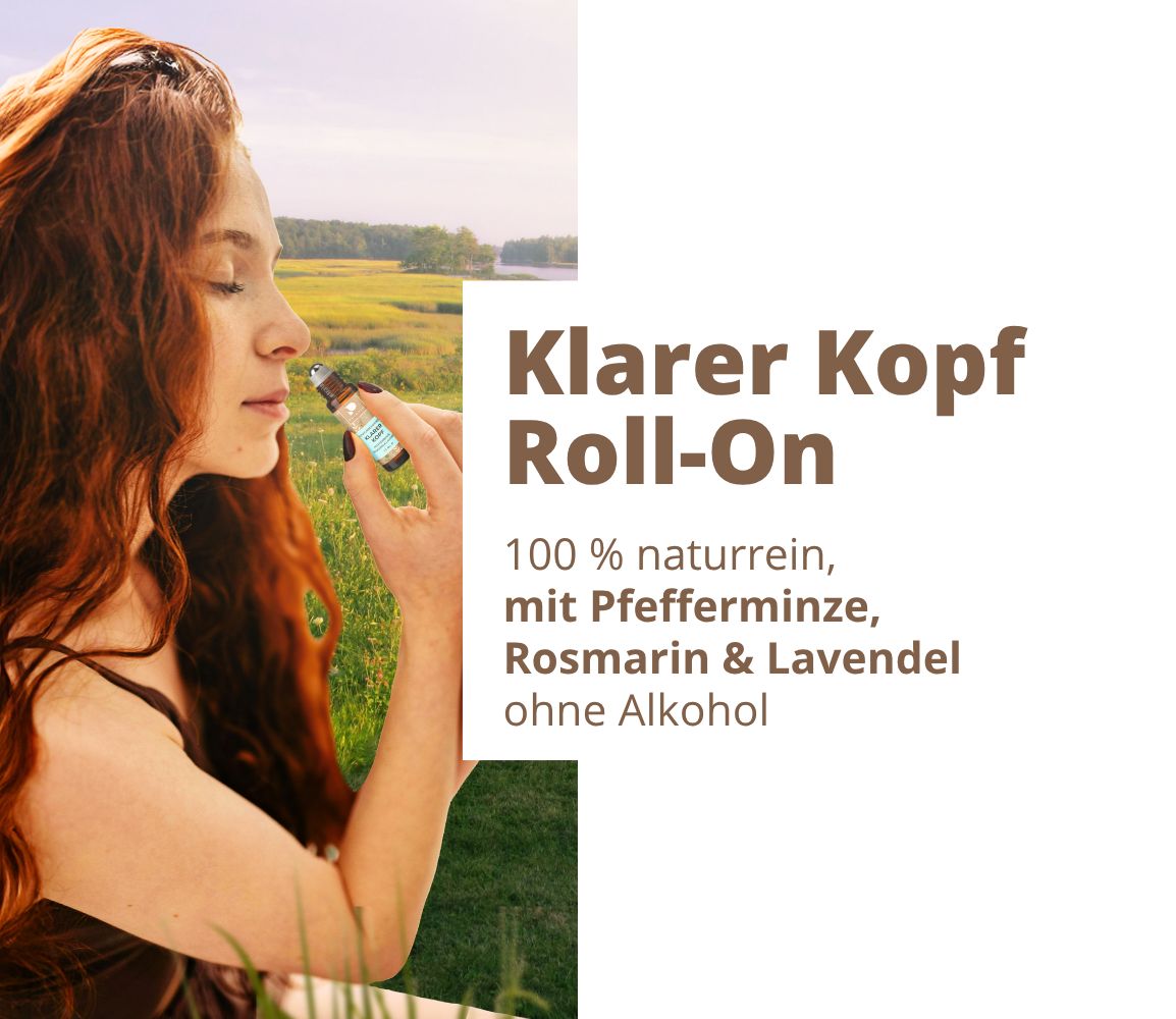PHINTIN Roll-On Klarer Kopf 1 Duftroller mit ätherische Öle Lavendel, Rosmarin & Pfefferminzöl