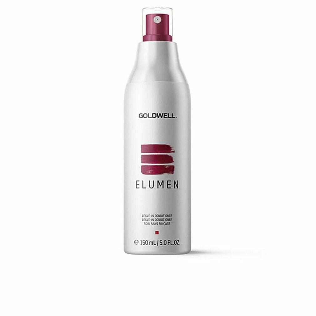 Weiße Sprühflasche mit rotem Sprühkopf. Aufschrift: Goldwell, Elumen. Text: Leave-in Conditioner. Volumen: 150 ml.