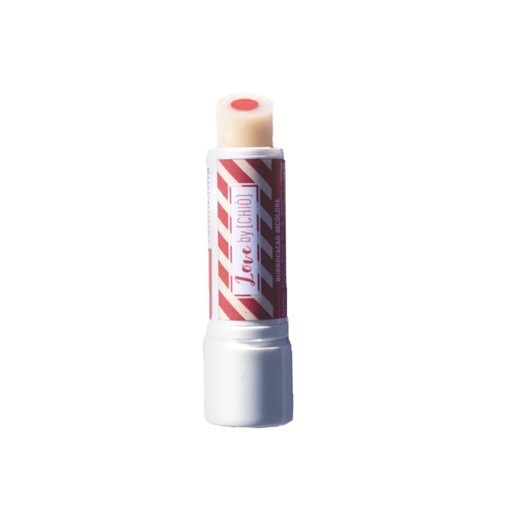 Chiò Skincare, Love By Chiò, Burrocacao Labbra Idratante Bicolore, con Cuore di Rossetto Aranciato