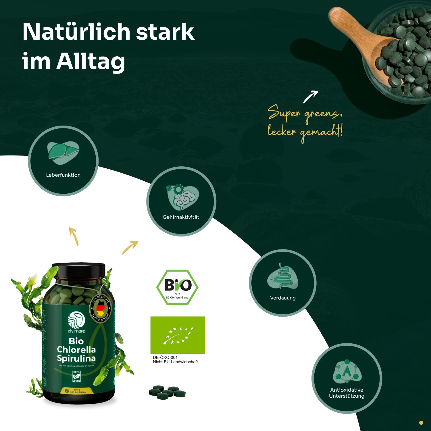 Alvimare Bio Spirulina & Chlorella Presslinge