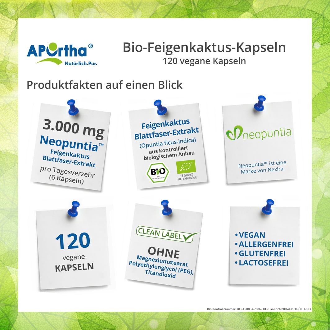 APOrtha® Neopuntia™ Bio-Feigenkaktus - Kapseln