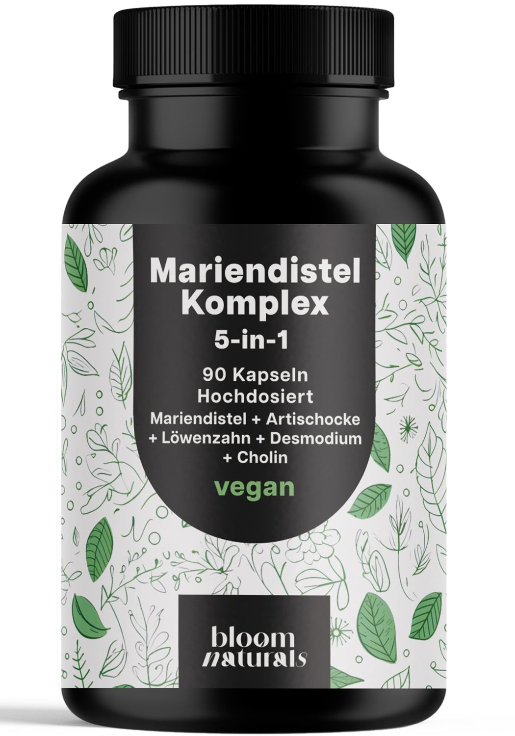 Mariendistel Artischocke Löwenzahn Komplex - 90 Kapseln Bloom Naturals® 84 g