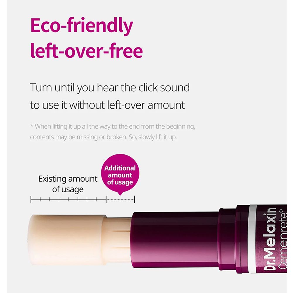 Anleitung zur Verwendung des Dr.Melaxin Calcium Cemenrete Volume Multi Balm. Produkt und Text.