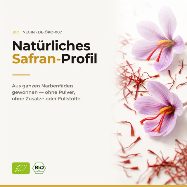 SUNNAFRUCHT® Premium Handverlesene BIO Negin Safranfäden