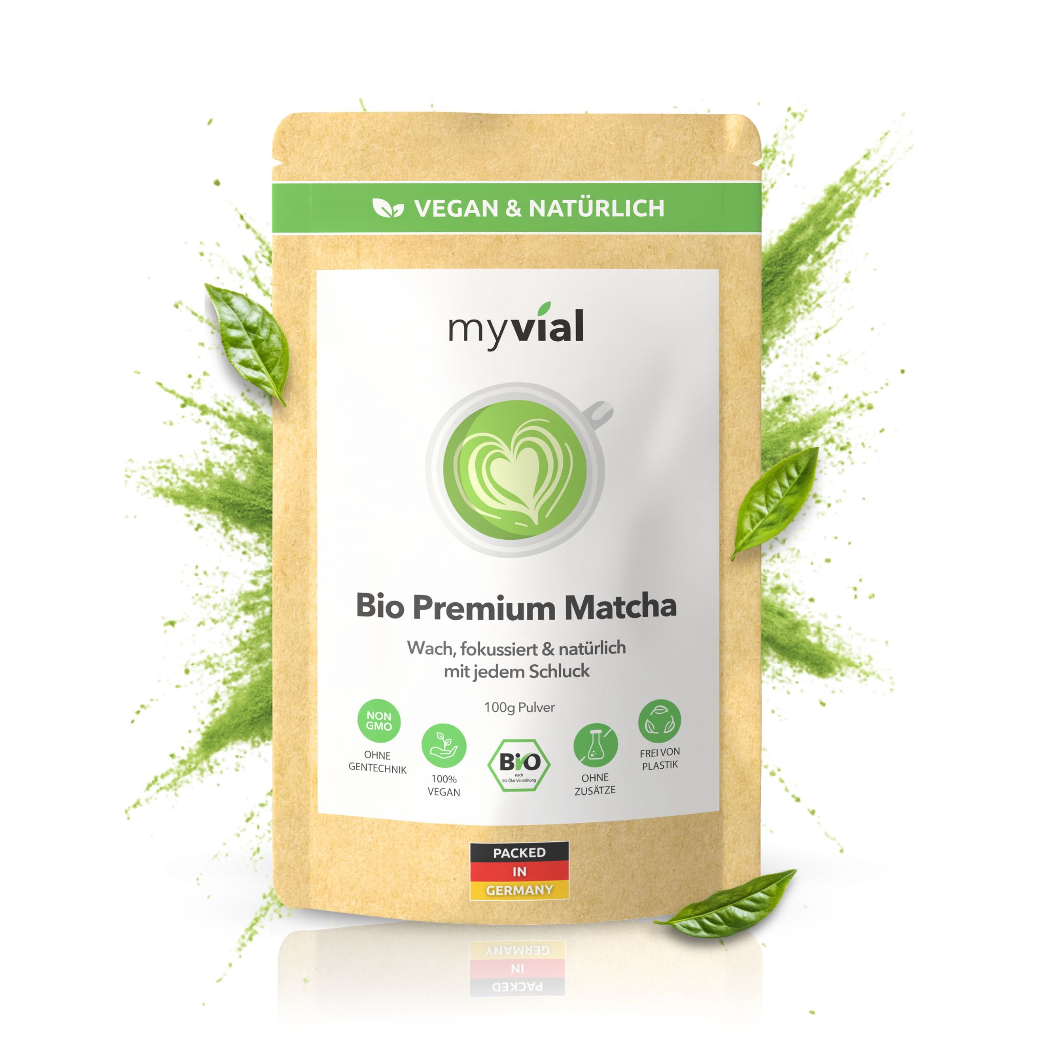 myvial® Premium Bio Matcha Tee - aus Japan Kagoshima - erlesen & steinvermahlen