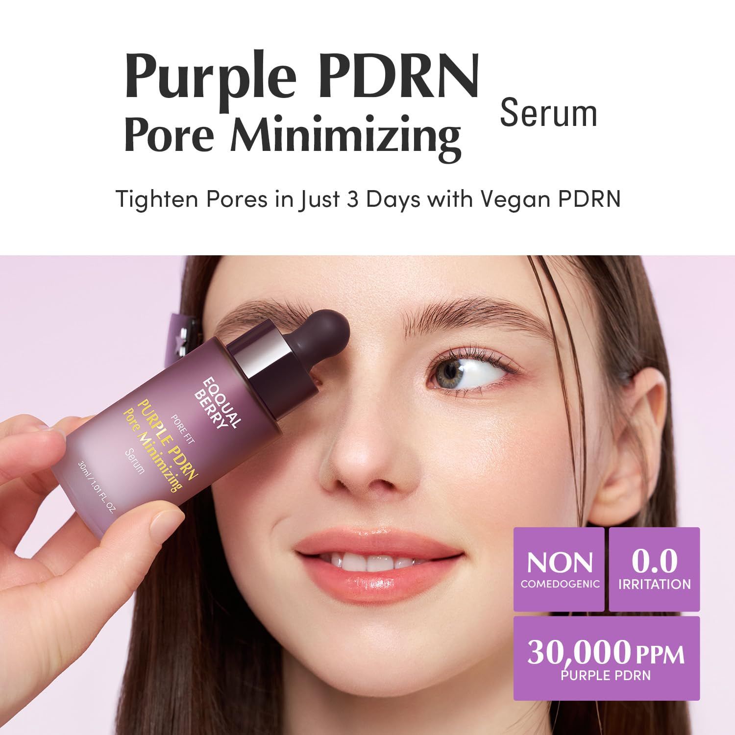 EQQUALBERRY Purple PDRN Pore Minimizing Serum
