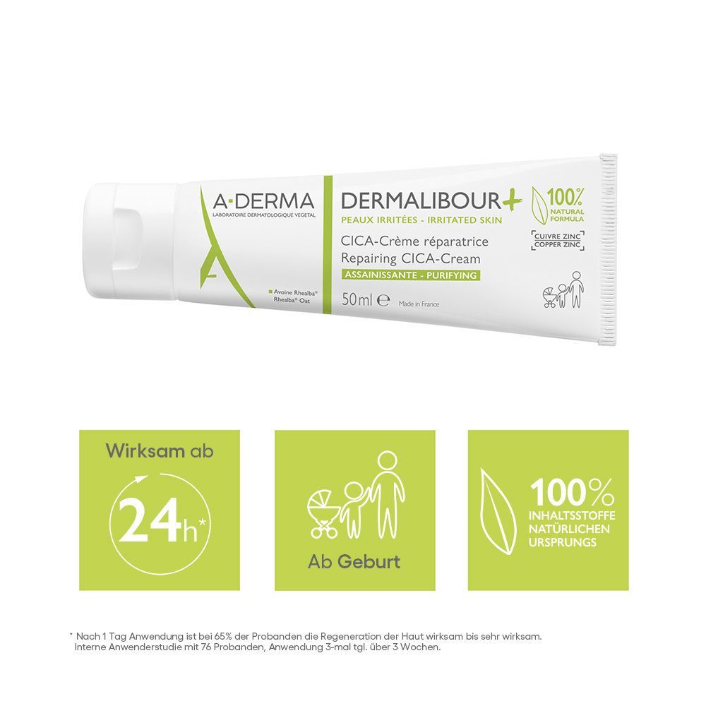 A-Derma Dermalibour+ Cica reparierende Creme 50 ml