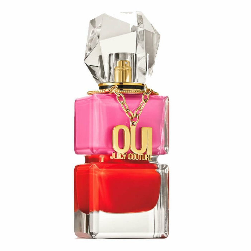 Juicy Couture Oui Eau de Parfum Spray Flakon mit Anhänger.