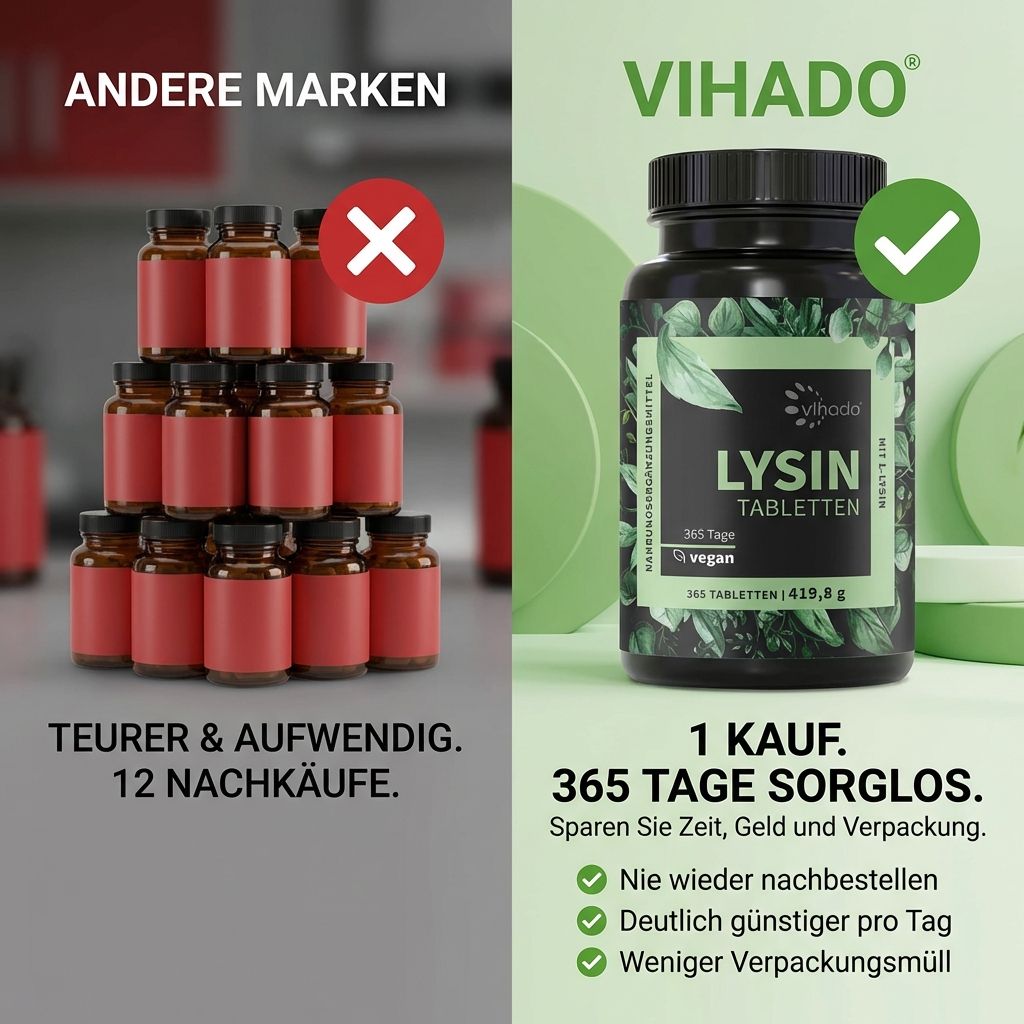Lysin Tabletten hochdosiert Jahresvorrat