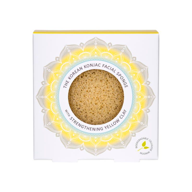 The Konjac Sponge Co. Mandala Konjac Facial Sponge Yellow Clay