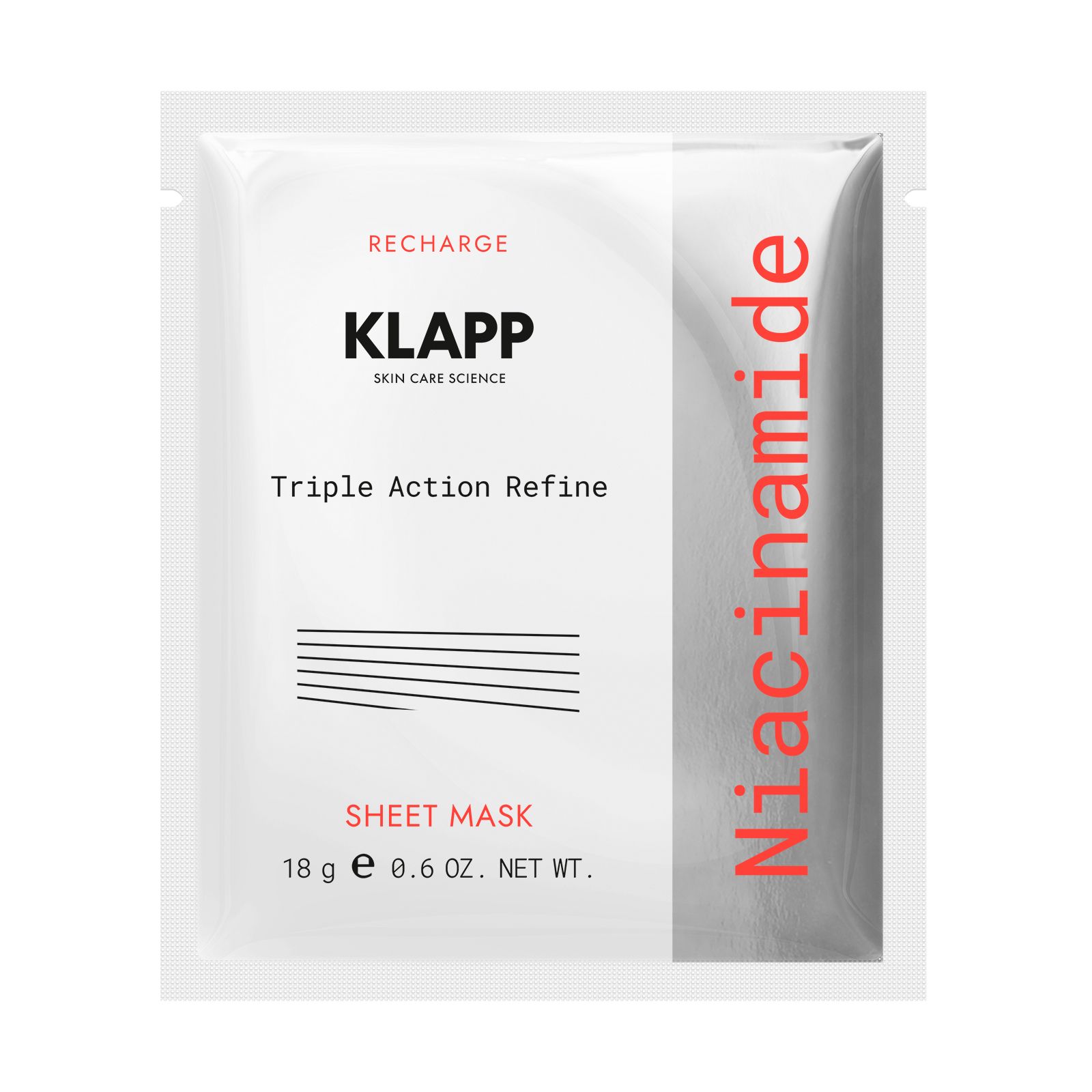 Klapp, Niacinamide Triple Action Refine Sheet Mask