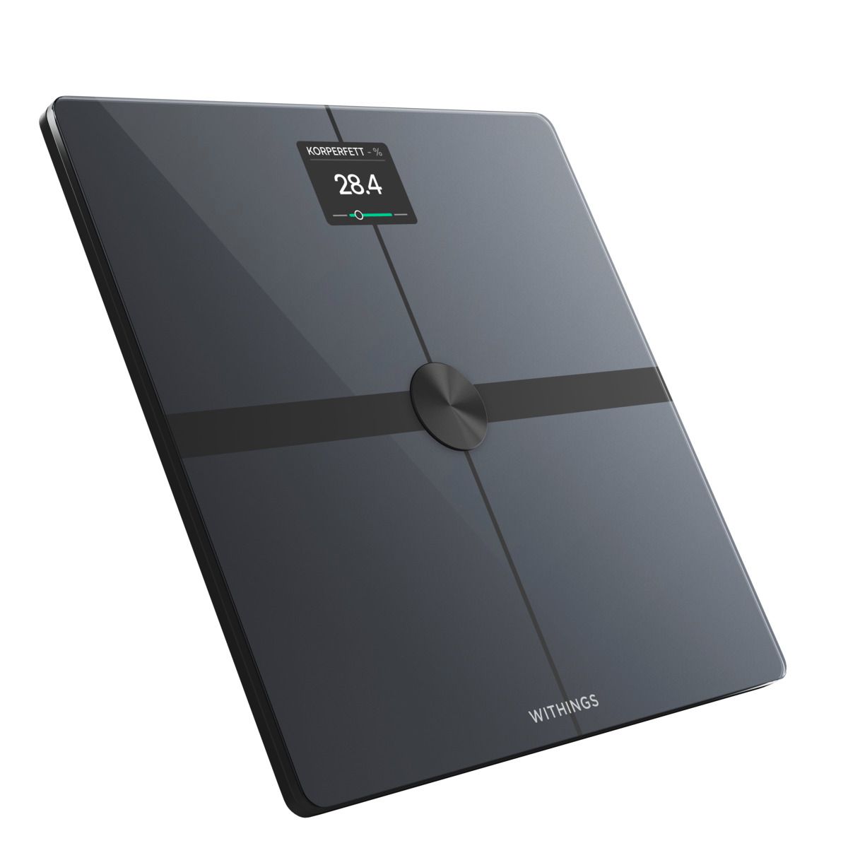 Withings Body Smart schwarz Personenwaage Körperwaage aus Glas WLAN Bluetooth